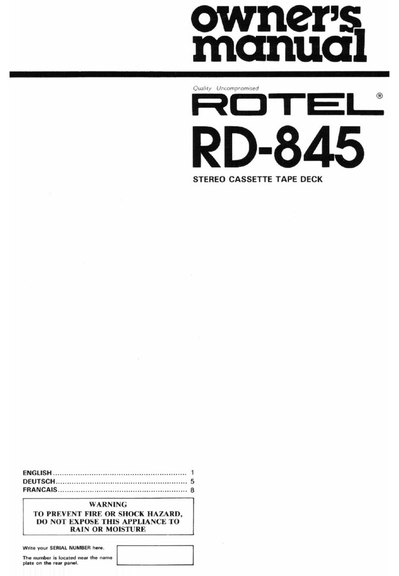 Rotel RD-845 User manual