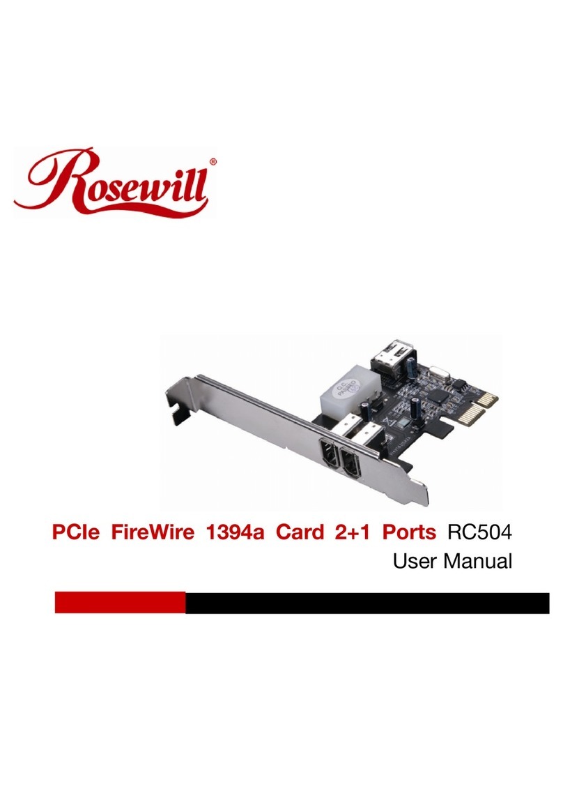 Rosewill PCIe FireWire 1394a Card 2+1 Port RC504 user manual Rosewill PCIe FireWire 1394a Card 2+1 Port RC504 user manual
