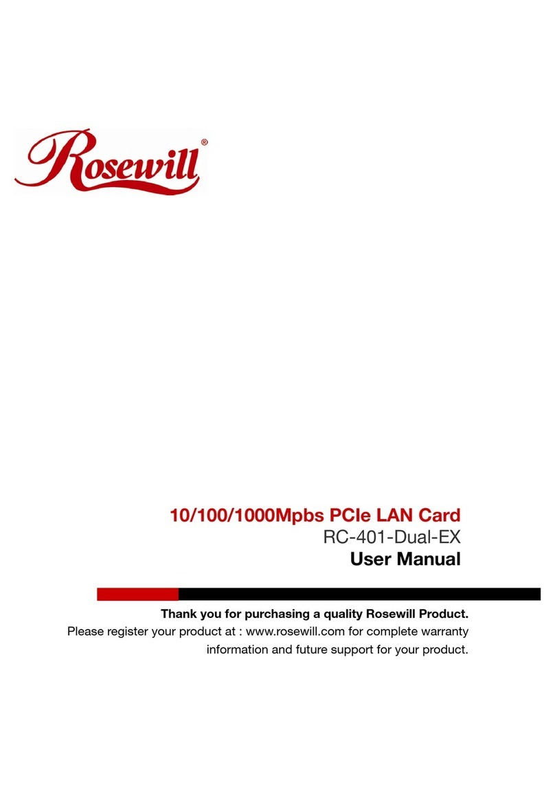Rosewill PCIe LAN Card RC-401-Dual-EX user manual