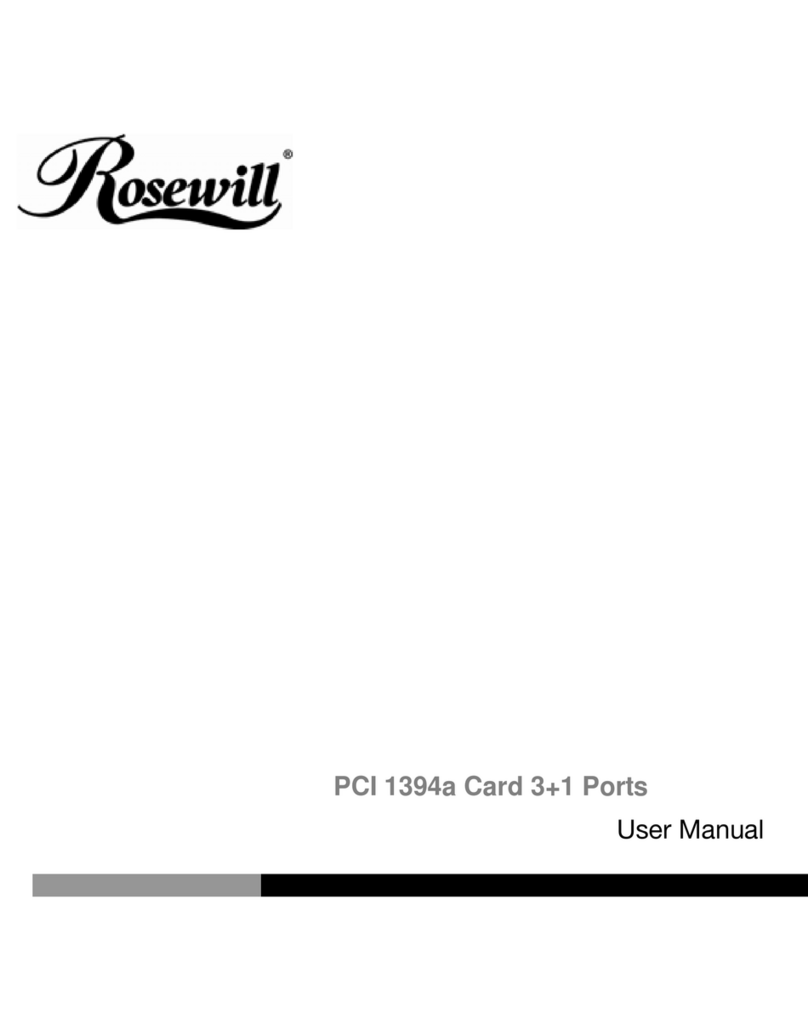 Rosewill PCI 1394A user manual