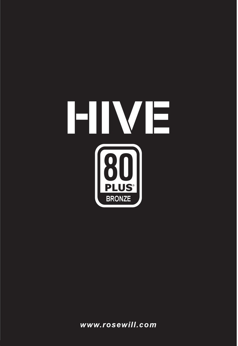 Rosewill 80 PLUS HIVE-550 User manual Rosewill 80 PLUS HIVE-550 User manual