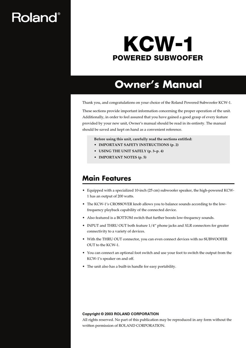 Roland KCW-1 owner's manual