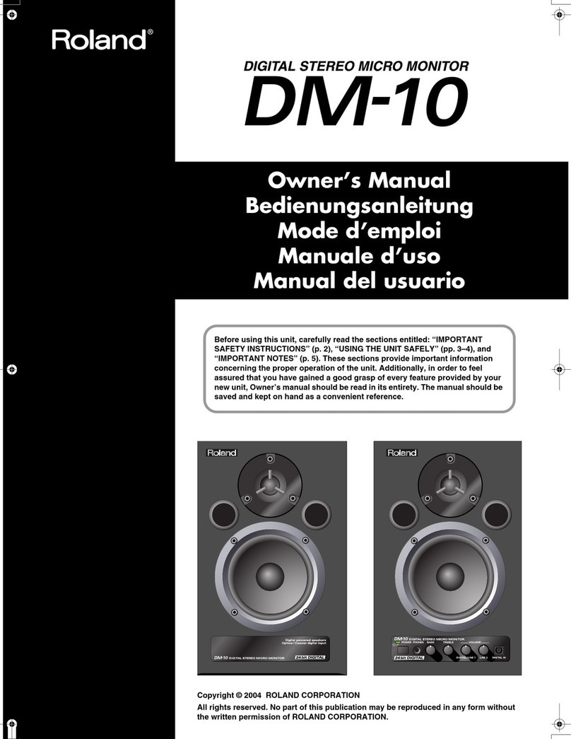 Roland Dm-10 User manual
