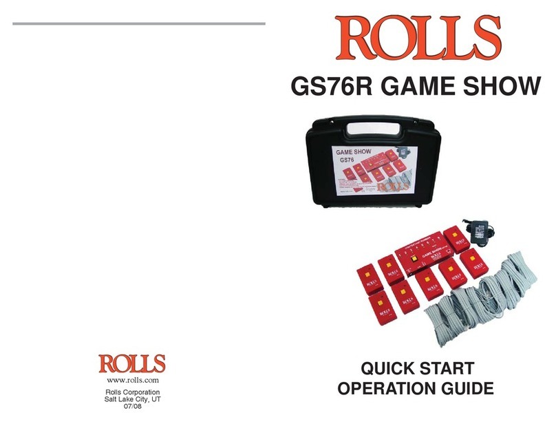 Rolls Game Show GS76R User manual