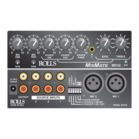 Rolls MixMate MX152 User manual
