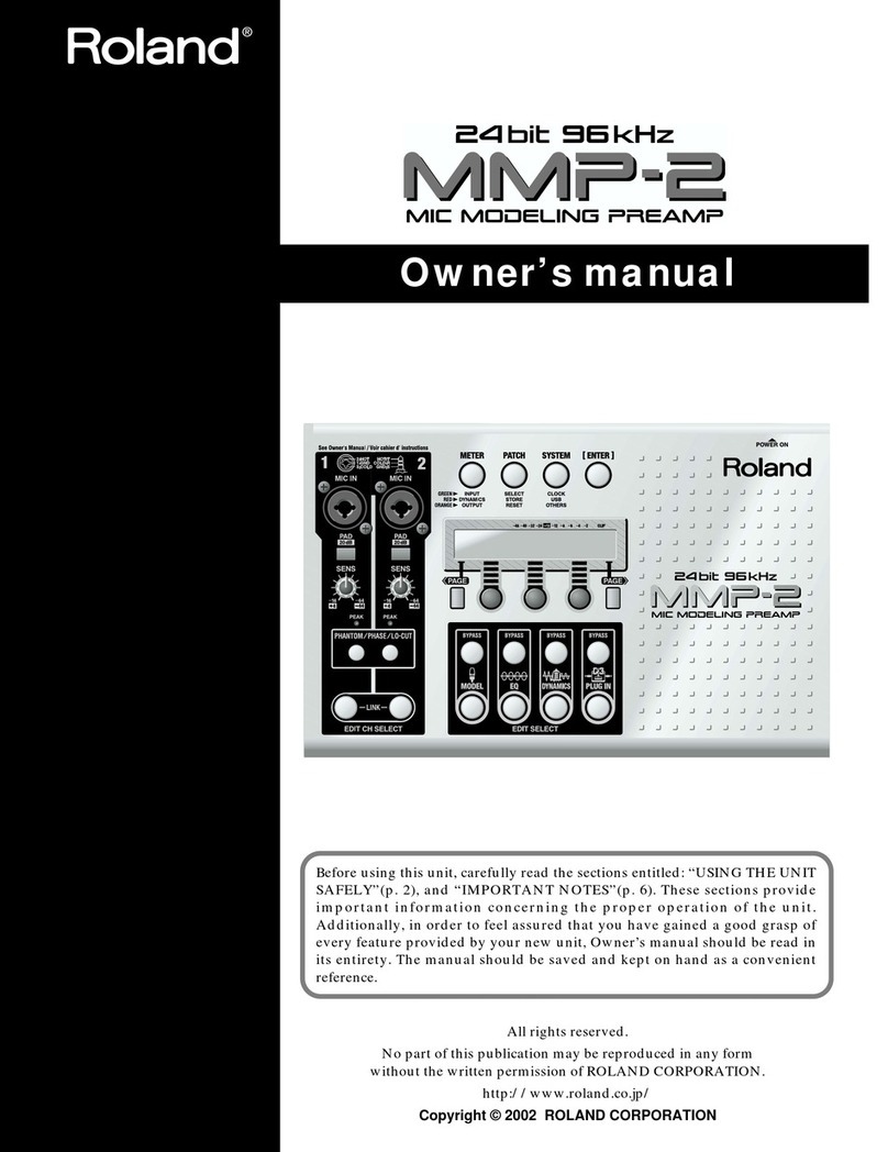 Roland MMP-2 User manual Roland MMP-2 User manual