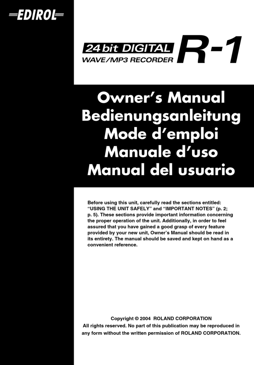 Roland Edirol R-1 owner's manual