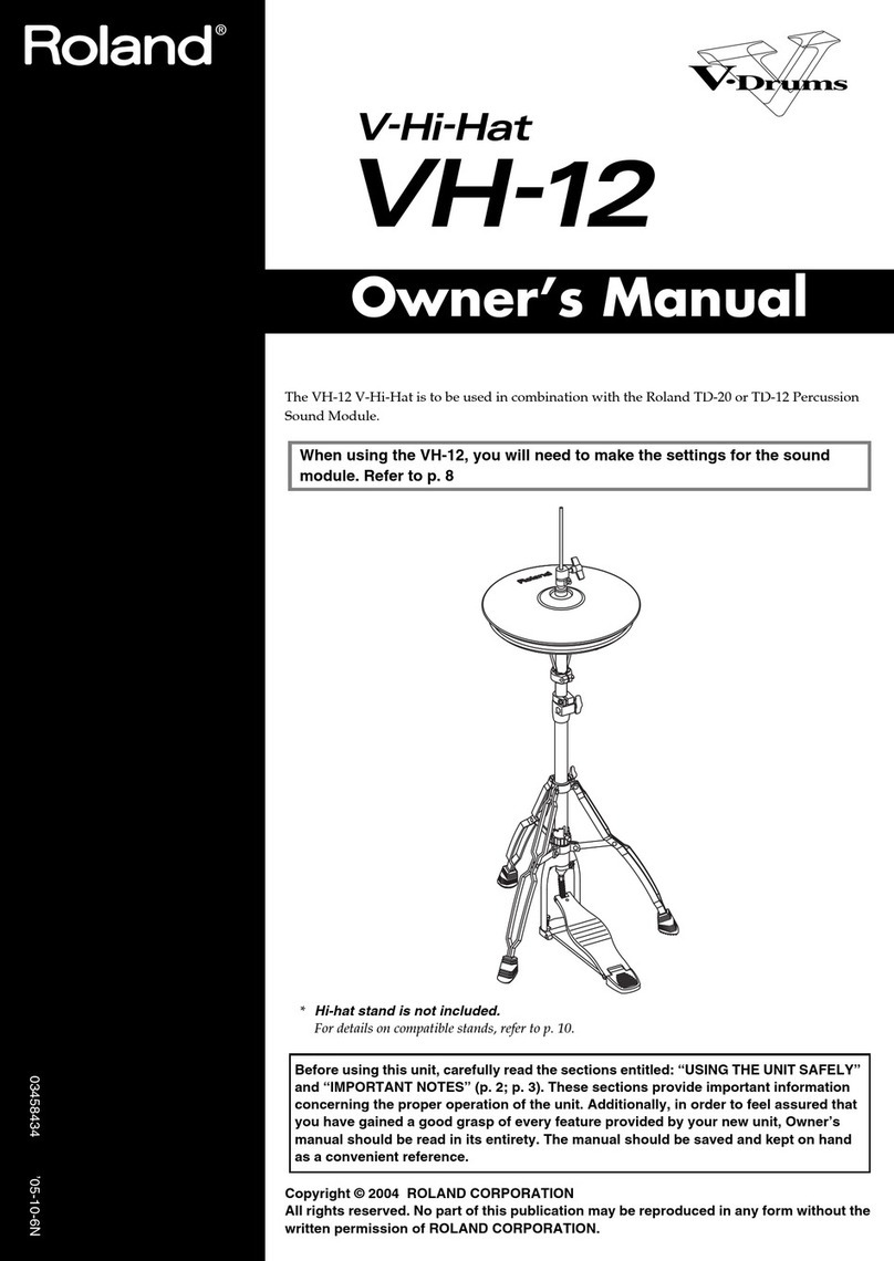 Roland VH-12 User manual