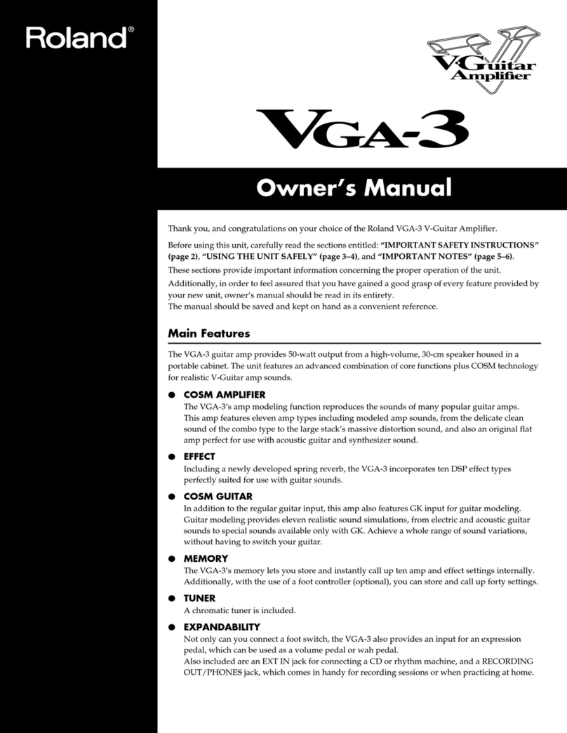 Roland VGA-3 User manual Roland VGA-3 User manual