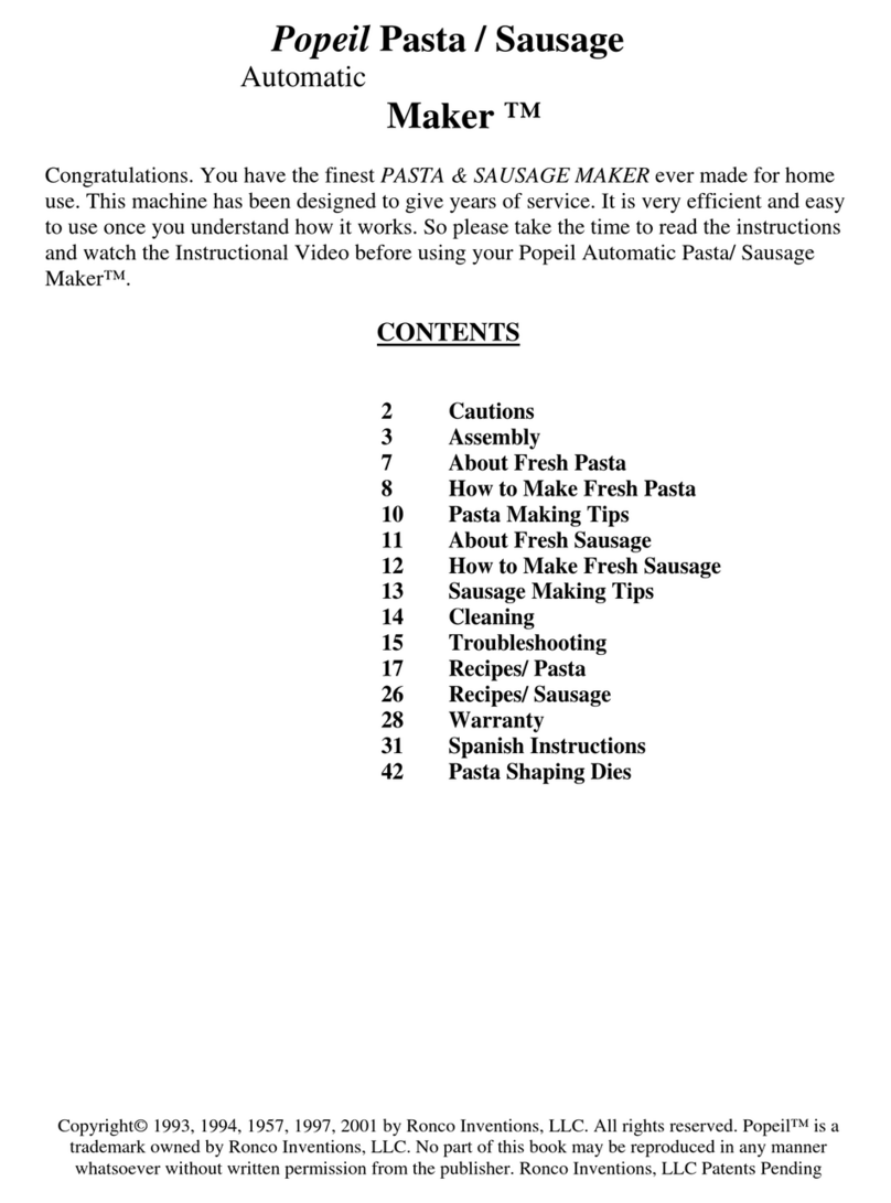 Ronco Pasta Maker user manual
