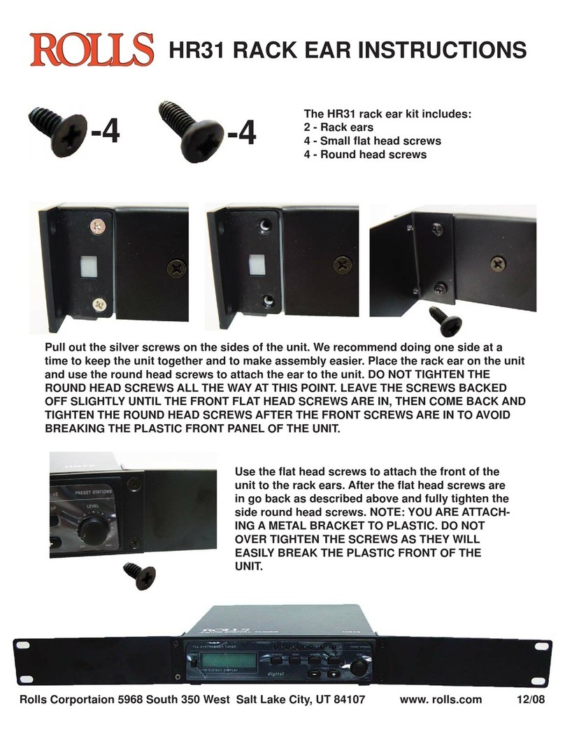 Rolls Rack Ear HR31 instructions
