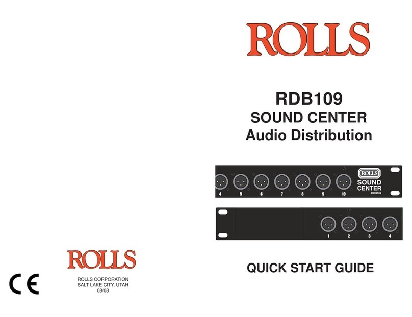 Rolls RDB109 User manual