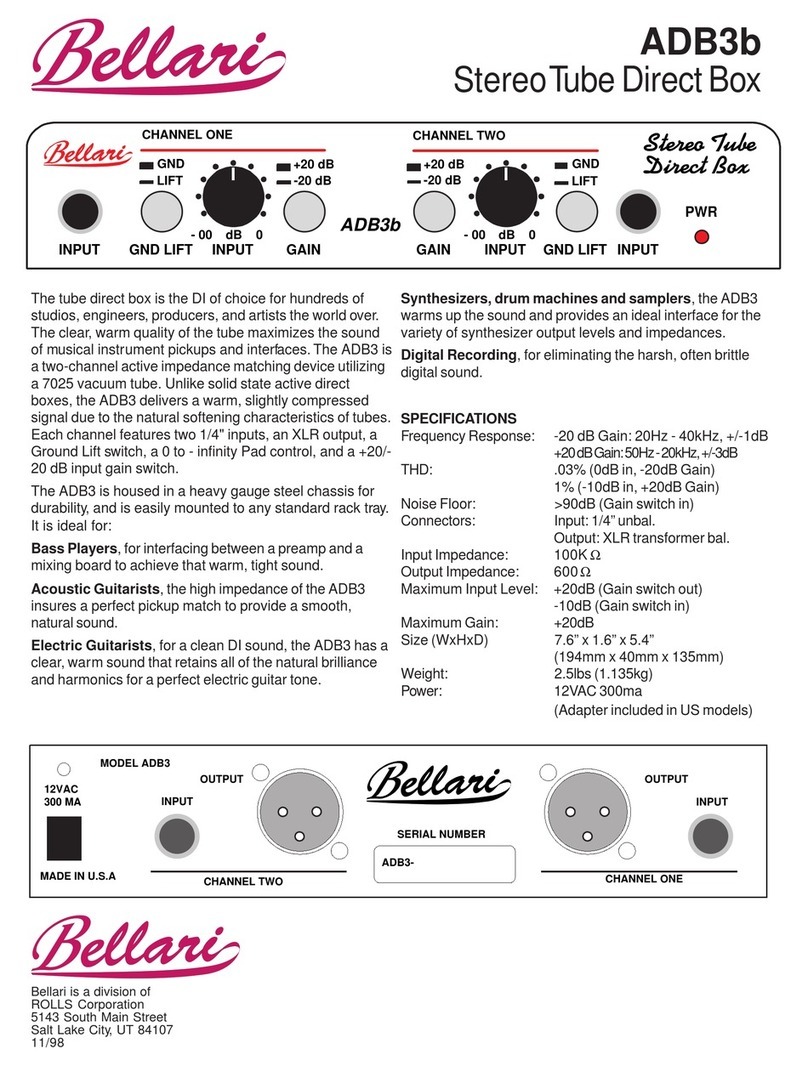 Bellari ADB3b Specifications