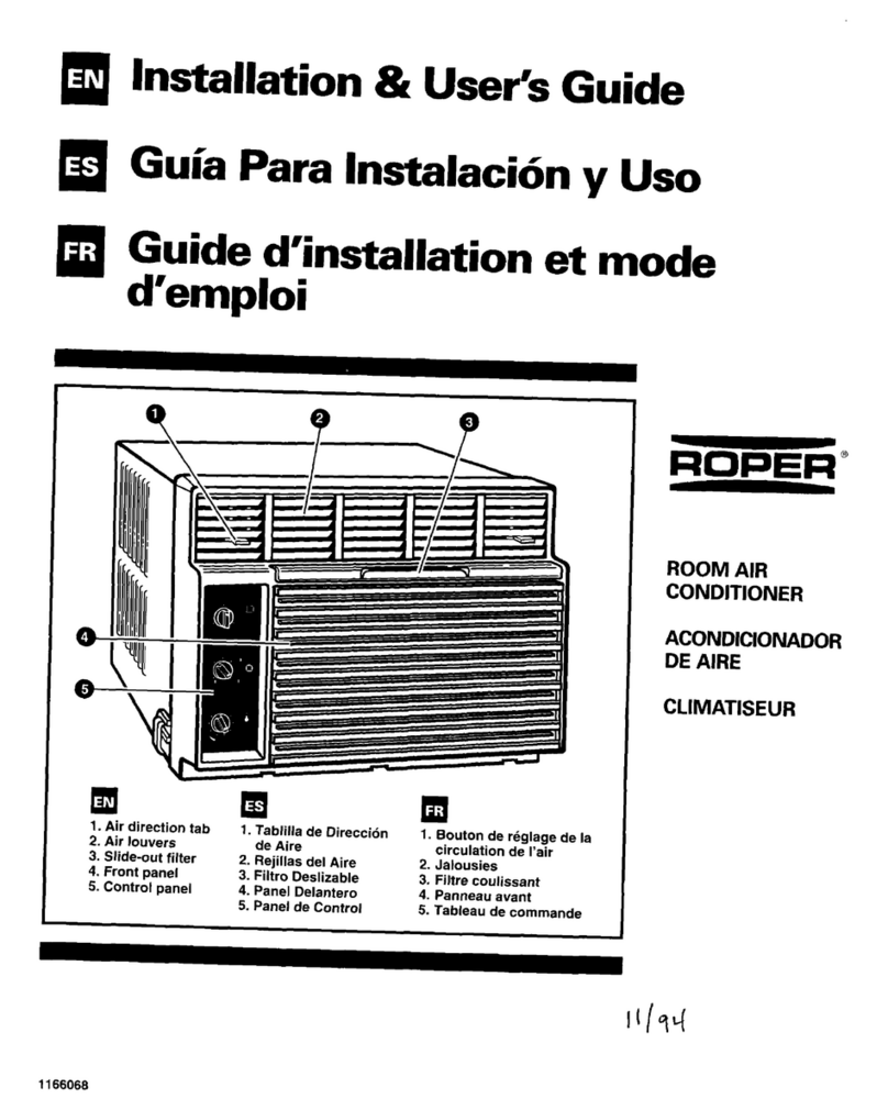 Roper Air Conditioner User manual