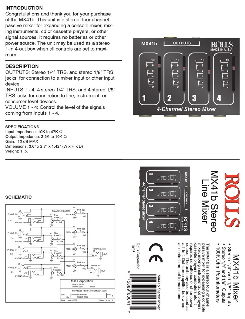 Rolls MX41b Specification sheet