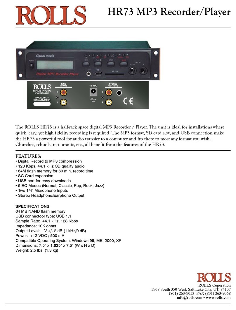 Rolls HR73 Specifications