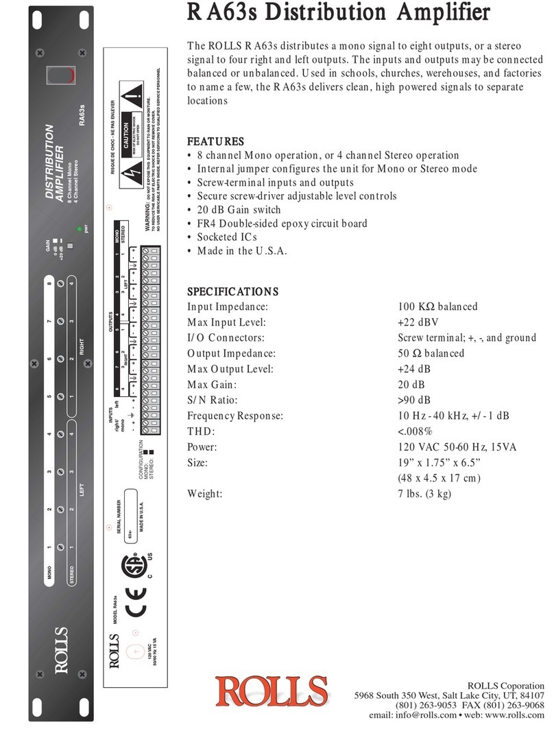 Rolls RA63s Specification sheet