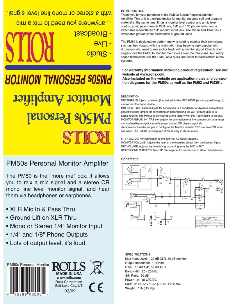 Rolls PM50s User manual