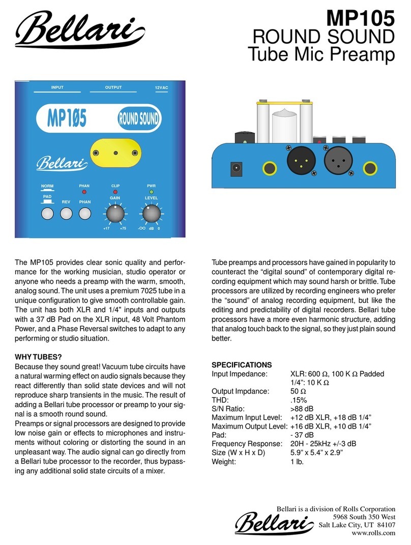 Rolls MP105 ROUND SOUND Specifications