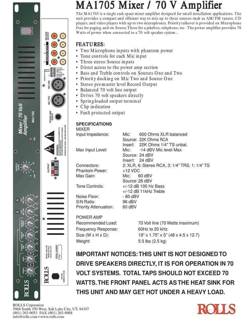Rolls AMA1705 User manual