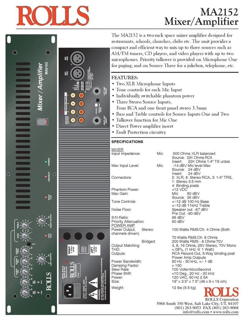 Rolls AMA2152 User manual