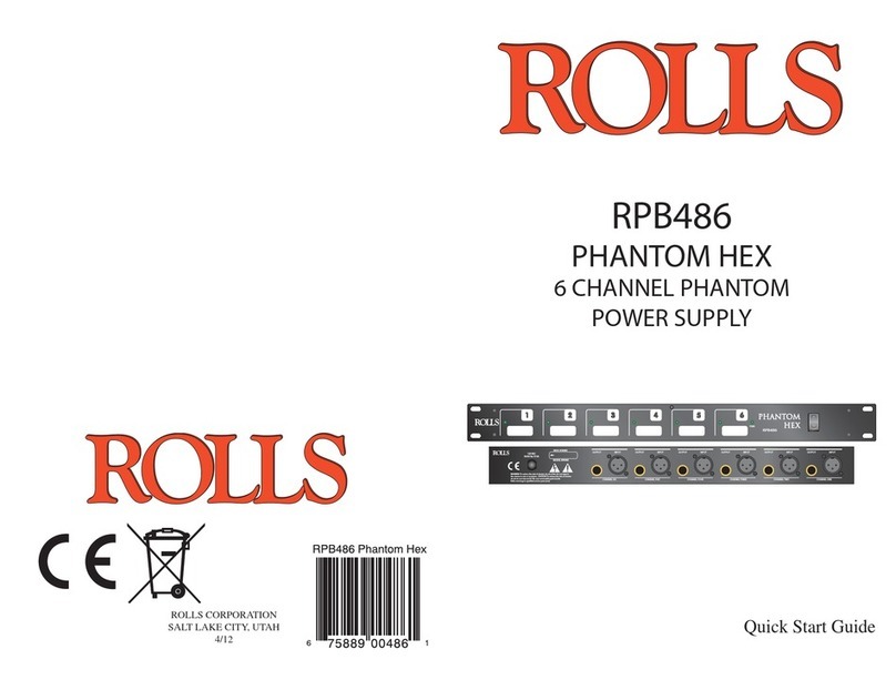 Rolls RPB623 User manual
