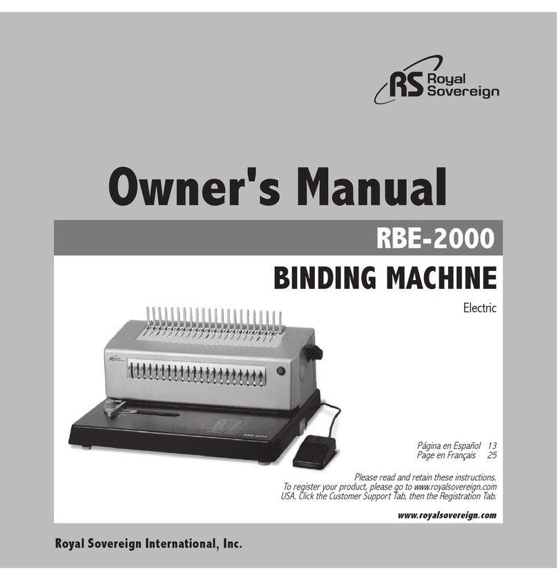 Royal Sovereign RBE-2000 owner's manual