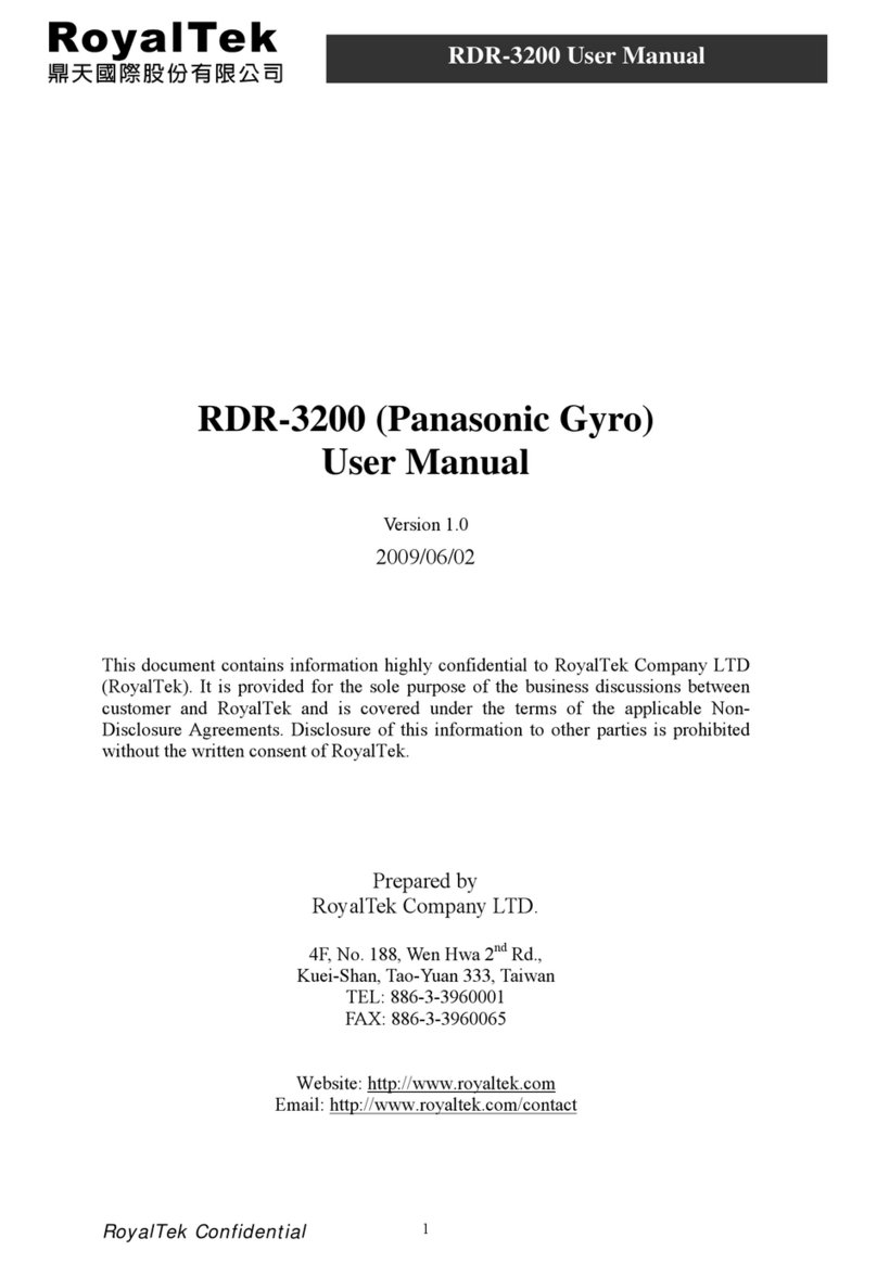 RoyalTek PANASONIC GYRO RDR-3200 User manual