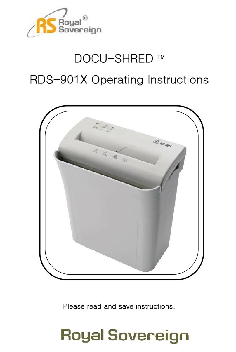 Royal Sovereign DOCU-SHRED RDS-901X User manual