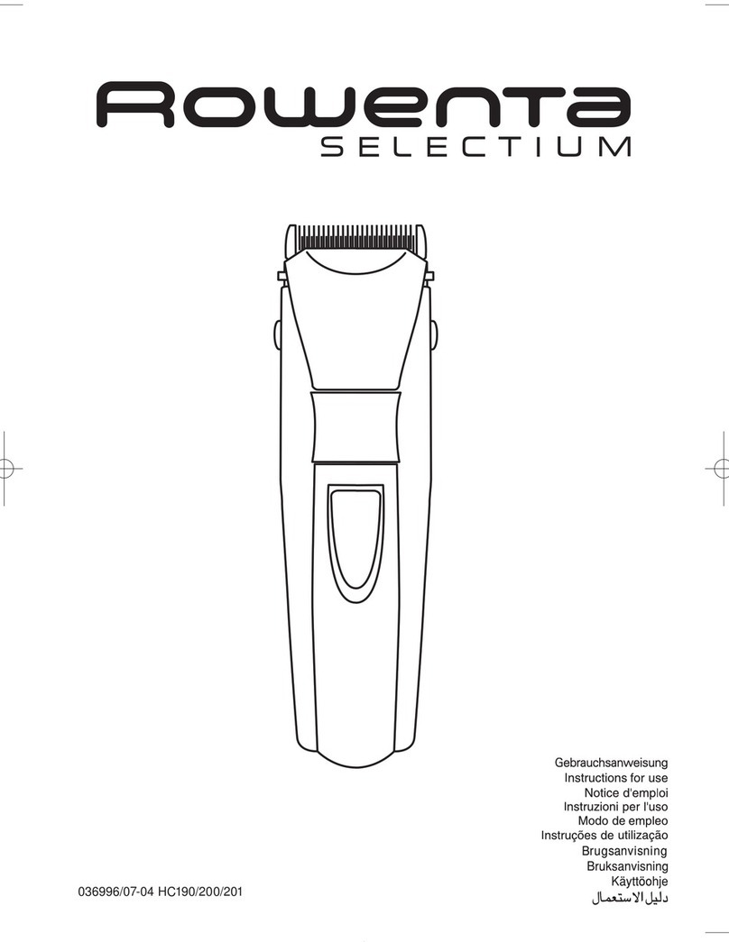 Rowenta SELECTIUM HC 190 Instructions for use