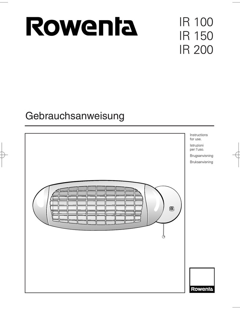 Rowenta BRUGSANVISNING IR 100 User manual