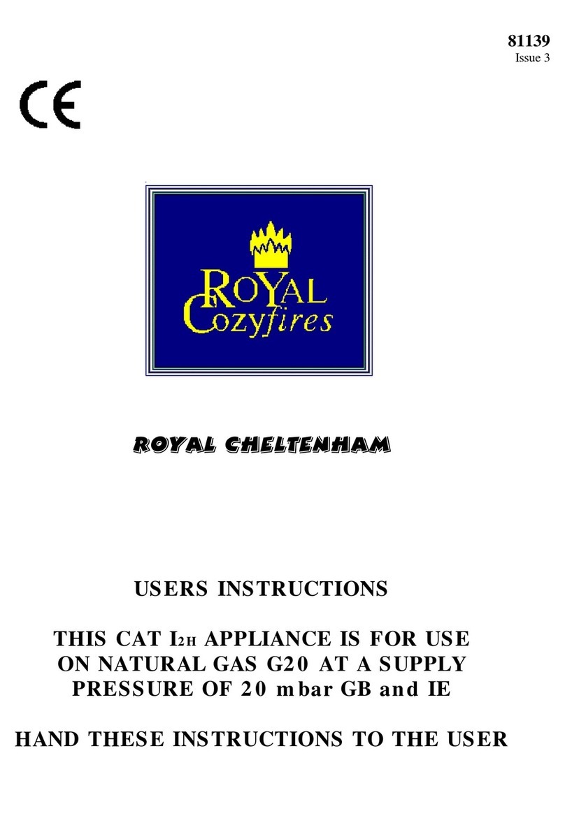 Royal Cozyfires U19019 G20 User instructions