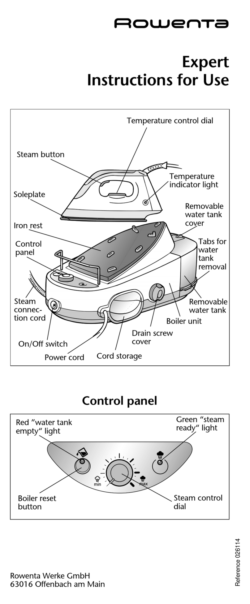 Rowenta Werke User manual