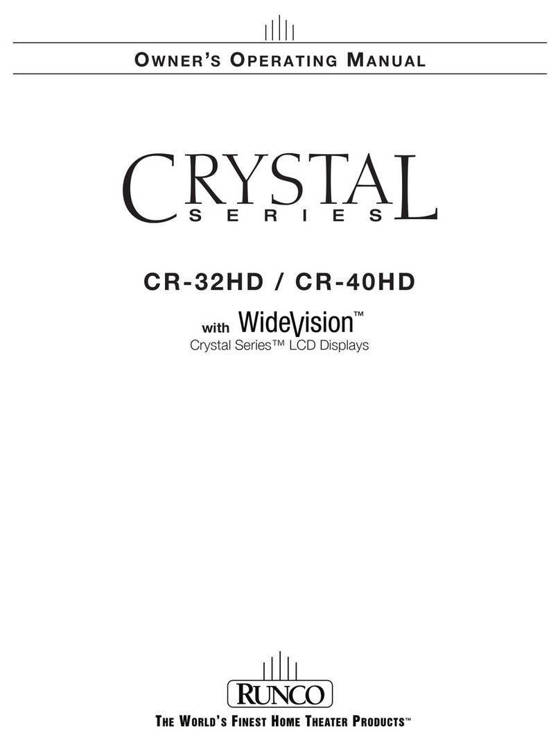 Runco CR-40HD Operation manual