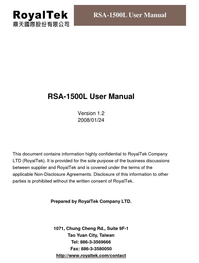 RoyalTek RSA-1500 RSA-1500L user manual