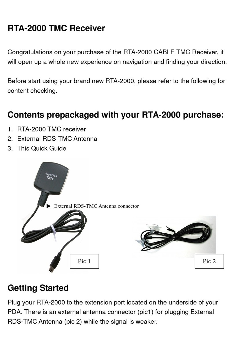RoyalTek TMC Receiver RTA-2000 user manual