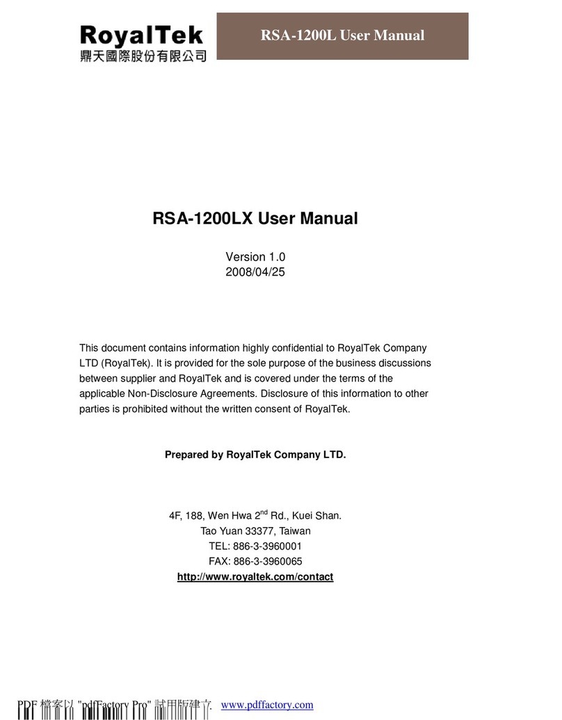 RoyalTek RSA-1200L User manual