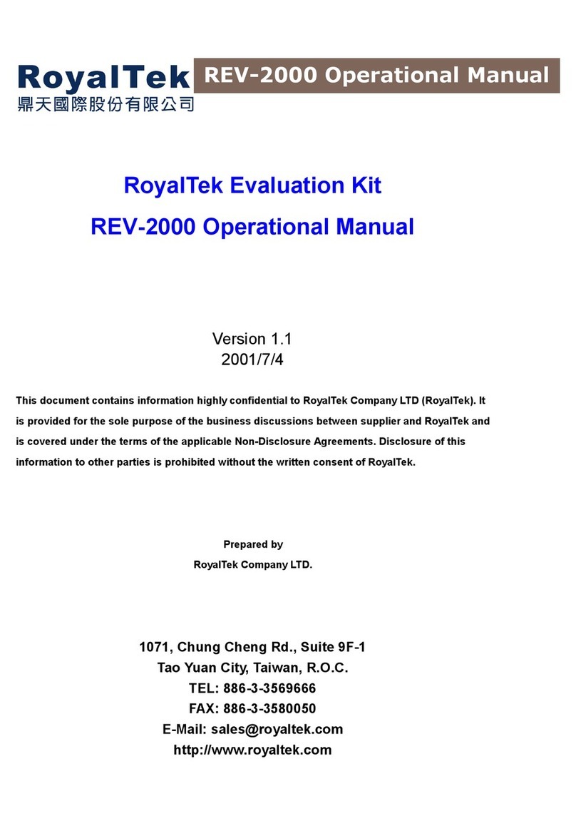 RoyalTek REV-2000 Quick start guide