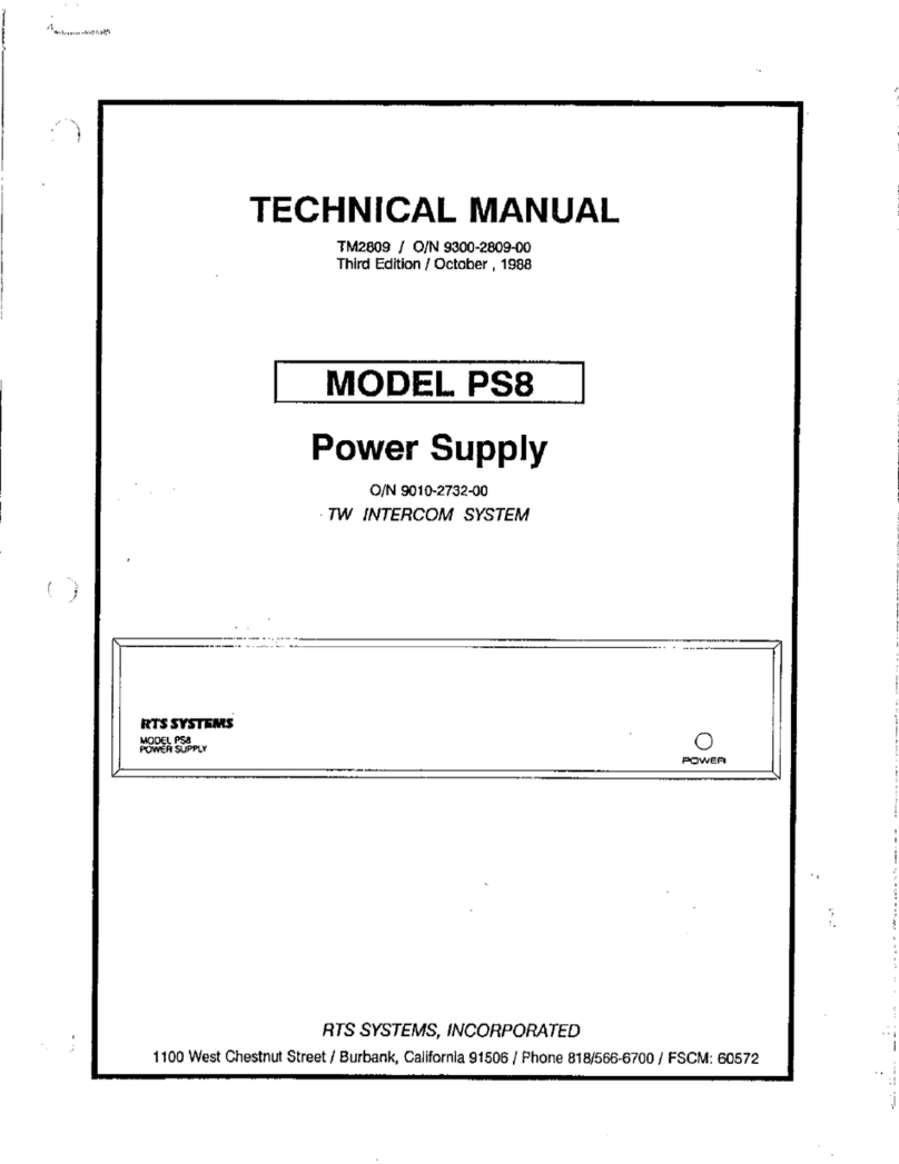 RTS Systems PS8 Technical manual RTS Systems PS8 Technical manual