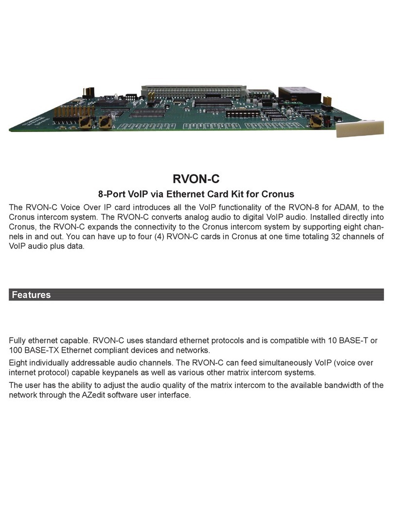 RTS RVON-C User manual