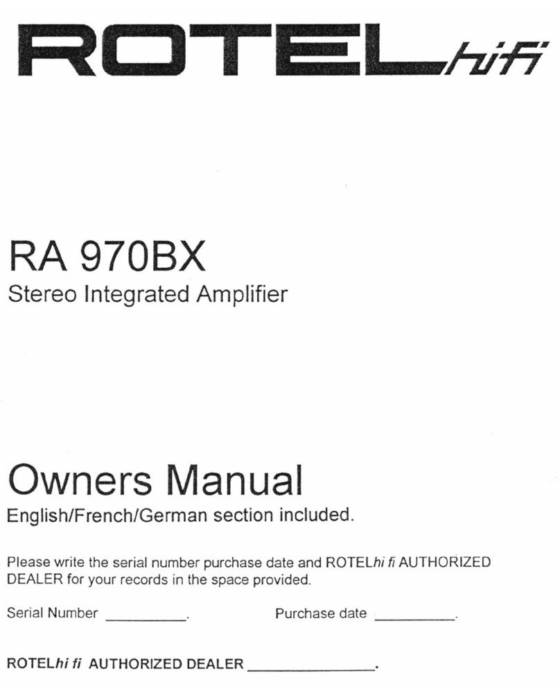 Rotel RA 970BX User manual