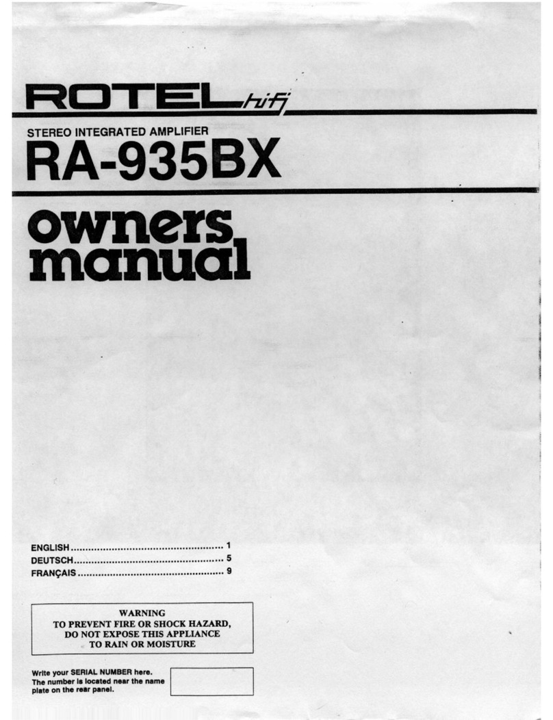 Rotel RA-935BX owner's manual