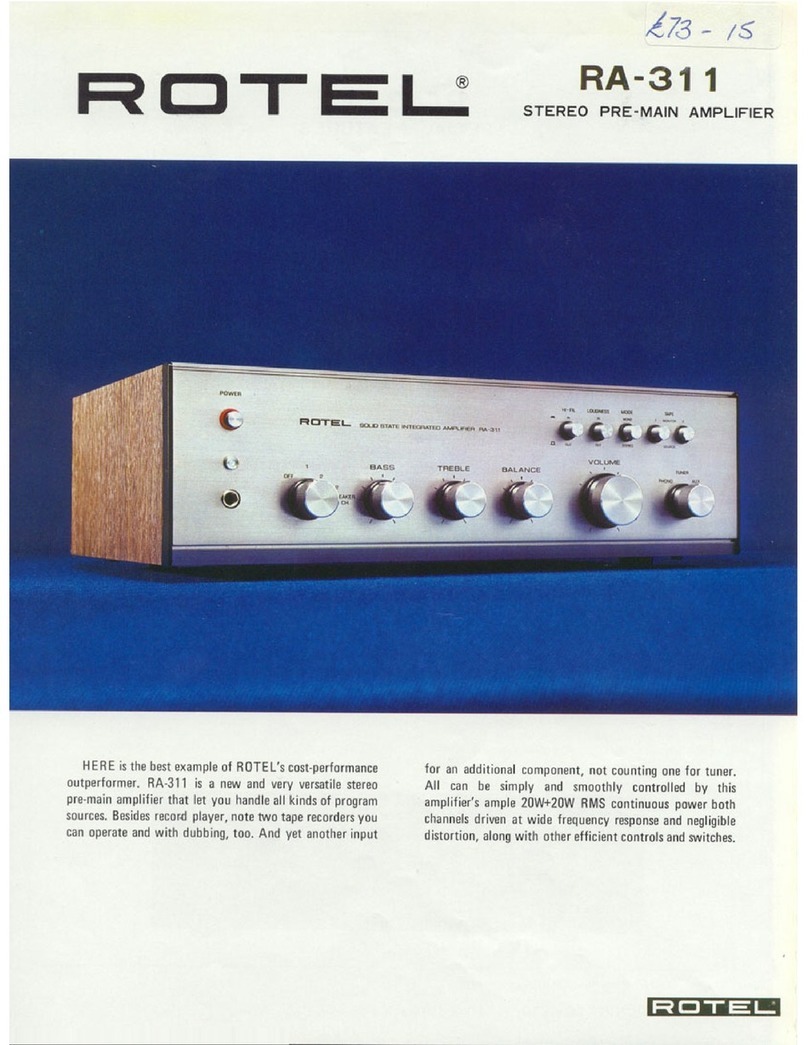 Rotel RA-311 Brochure & specs