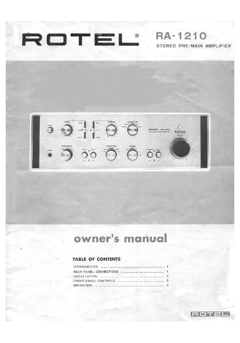 Rotel RA-1210 User manual