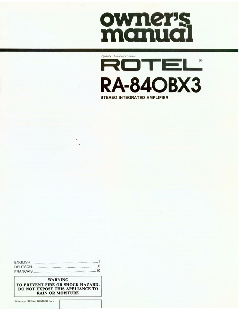 Rotel RA-840BX3 User manual