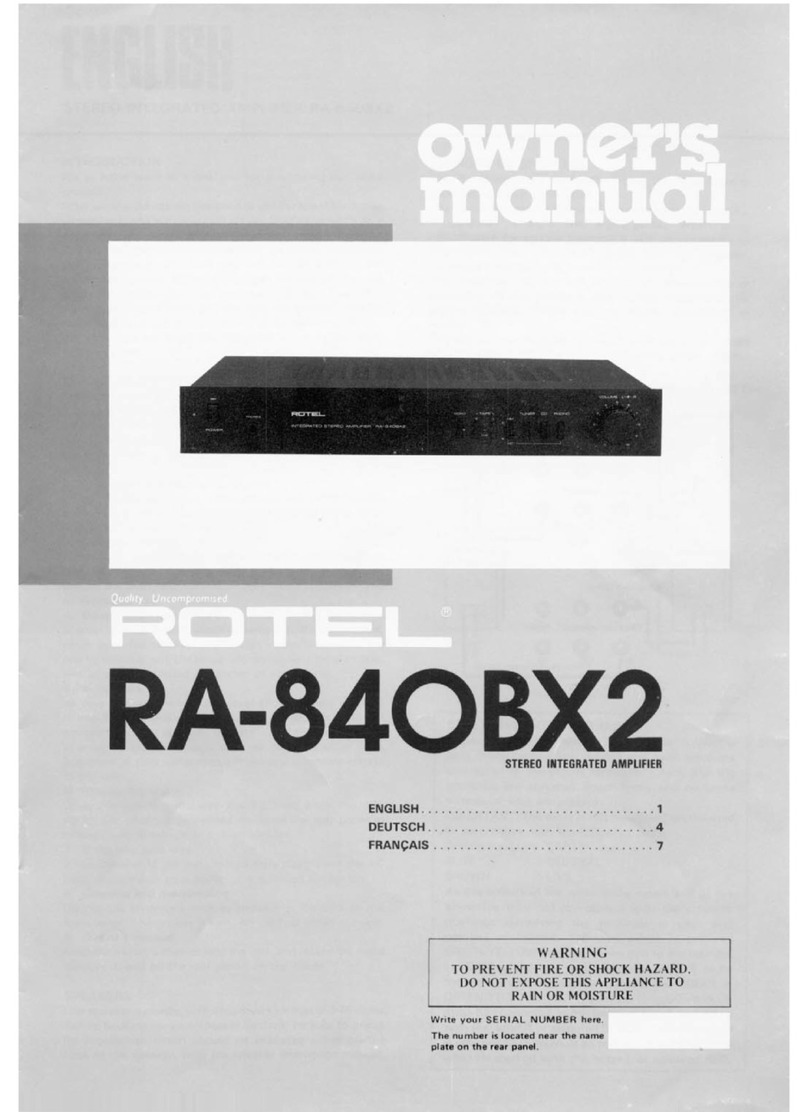 Rotel RA-84OBX2 User manual