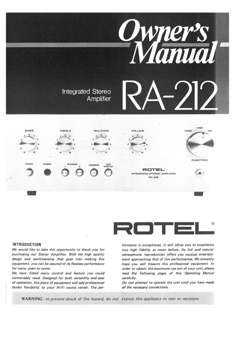 Rotel RA-212 User manual