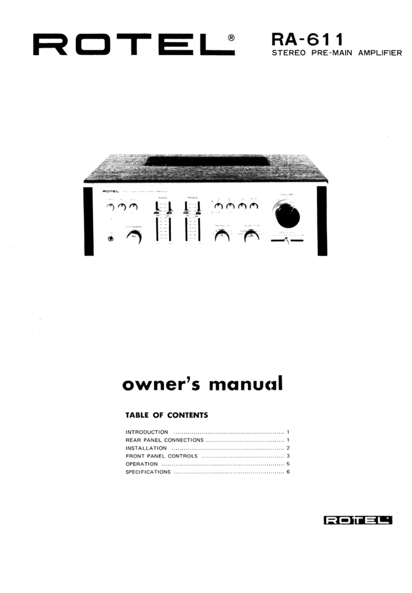 Rotel RA-611 User manual