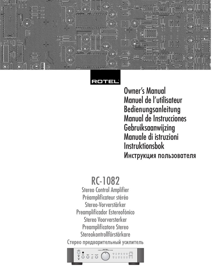 Rotel RC-1082 owner's manual