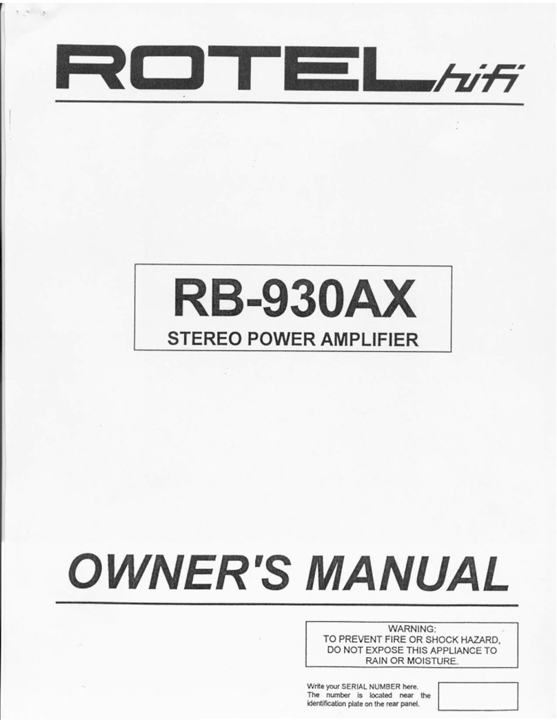 Rotel RB-930AX User manual
